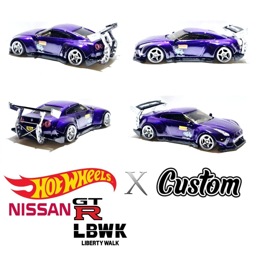 HOT WHEELS CUSTOM NISSAN GTR R35 BODYKIT LBWK