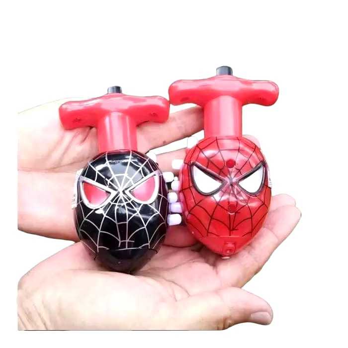 PROMO Mainan Edukasi Gasing Spiderman Karakter Lampu LED Musik Mainan Gangsing spiderman Flashing To
