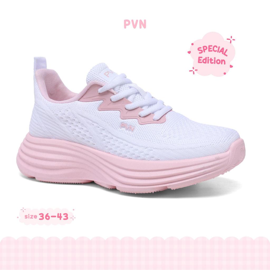 PVN Minji Sepatu Wanita Sneakers Sport Shoes White Pink Blue 275