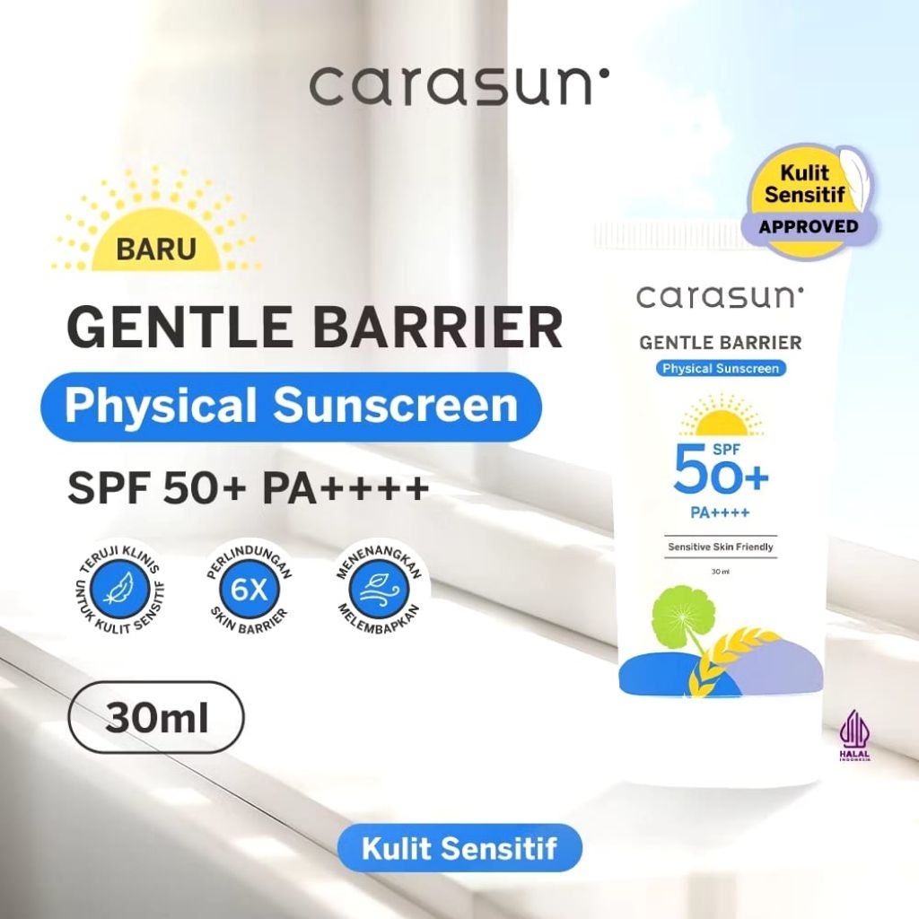 [NEW LAUNCHING] CARASUN Carasun Gentle Barrier Physical Sunscreen SPF 50+ PA++++ 30ml - Gentle Barri