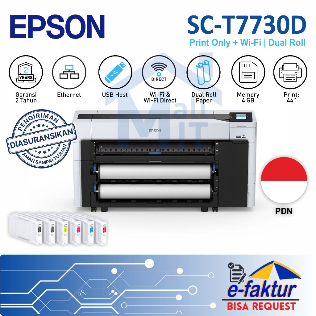 MALLIT EPSON Printer Surecolor SC-T7730D T7730DM T7730 Stand Plotter A0 44" Pengganti T7270