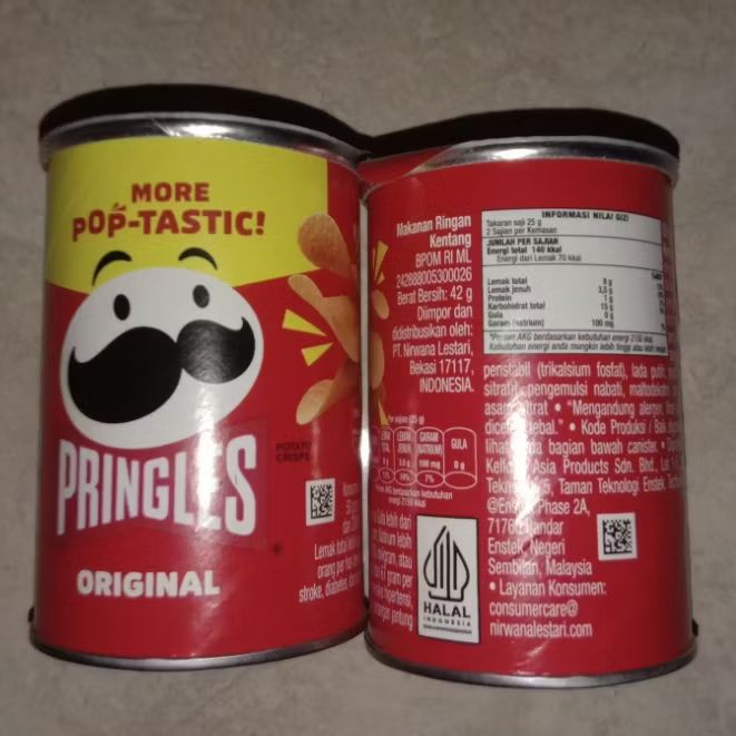 Pringles Potato Original 42gr, Pringles Cheesy Cheese 42gr