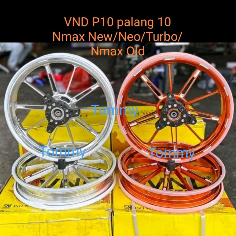 Velg Velk VND P10 Aerox 155 Nmax New Turbo Neo Nmax Old palang 10 lebar 185/215x14 Ring 14