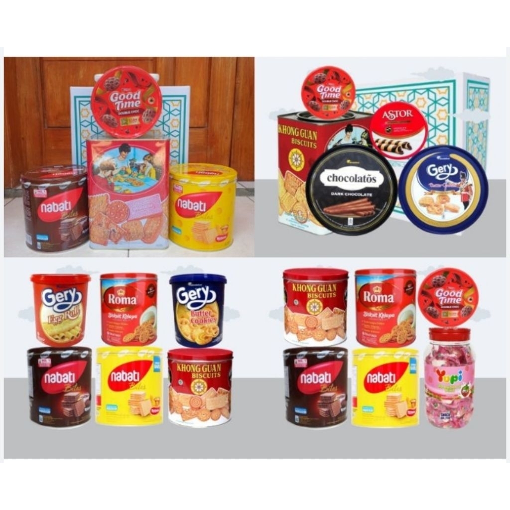 PROMO MURAH Parcel LEBARAN aneka BISKUIT KALENG| Parcel Paket SEMBAKO Hemat 6 ( bisa request isi ses