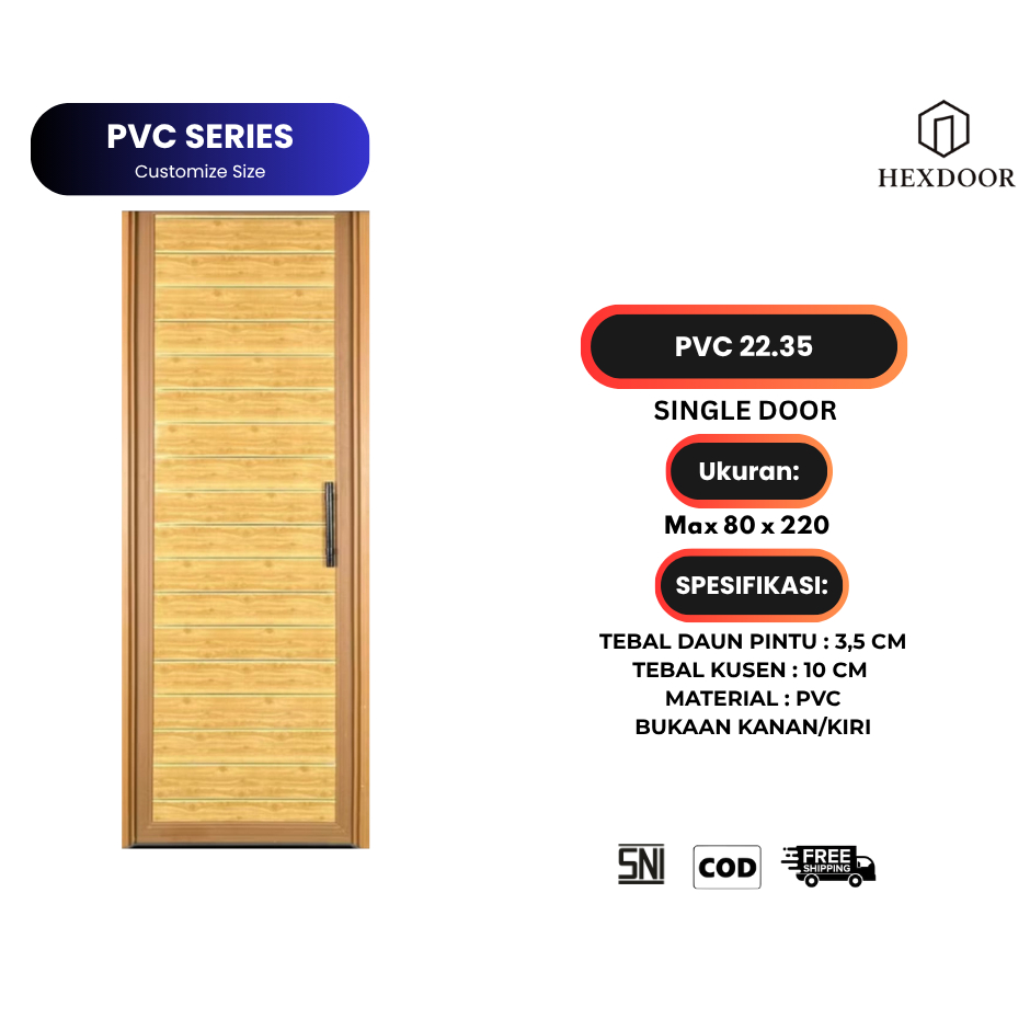 Pintu PVC Minimalis, Pintu Kustom, Pintu Murah, Pintu Kuat, Pintu Rumah, Pintu Utama, Pintu Kamar, P