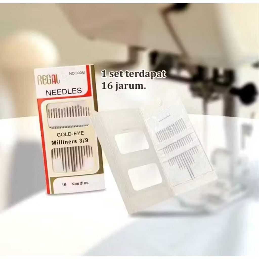jarum jahit set 16pcs / jarum jahit manual / jarum jahit