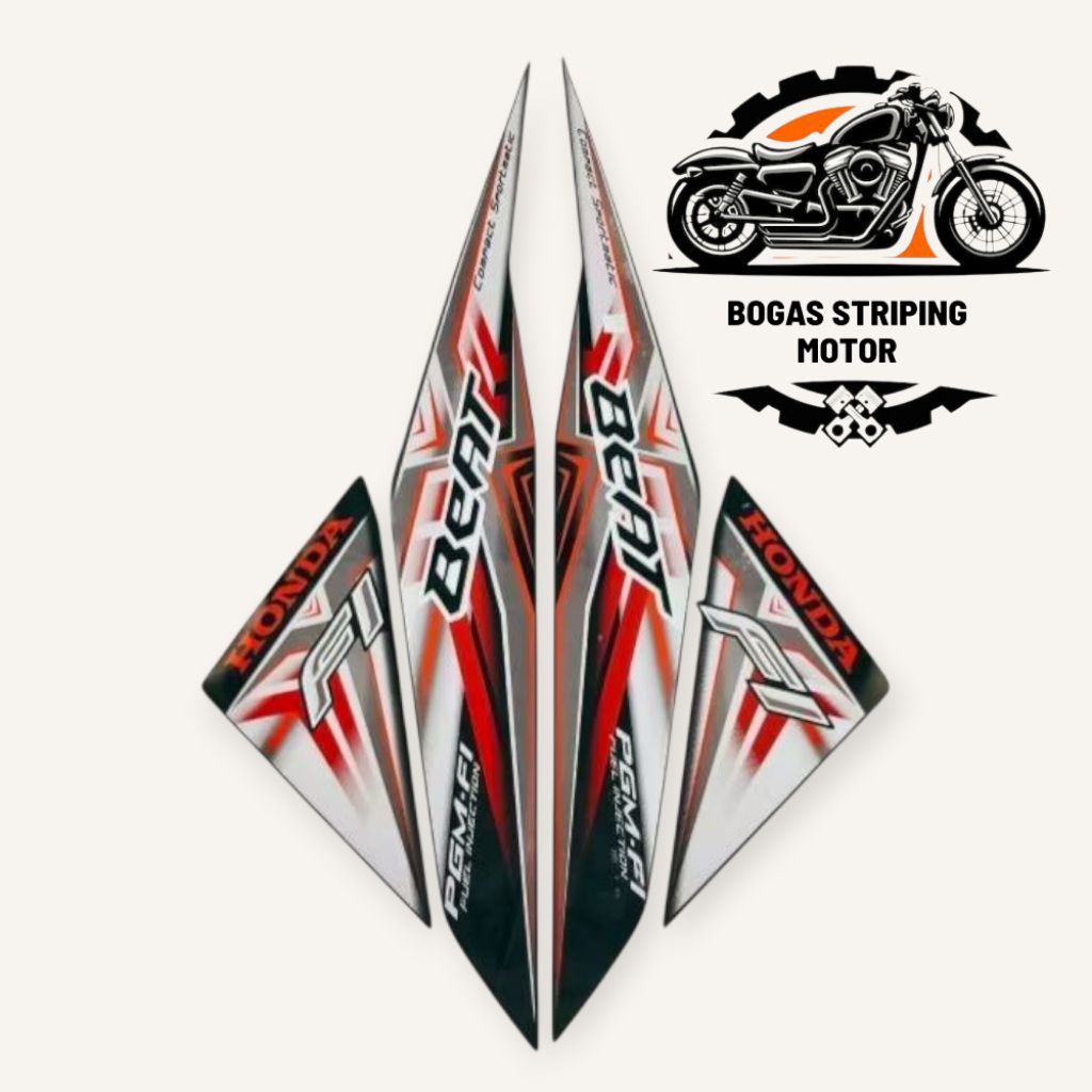 Stiker Striping Motor Beat Fi Esp 2015 Hitam Full Body Standar