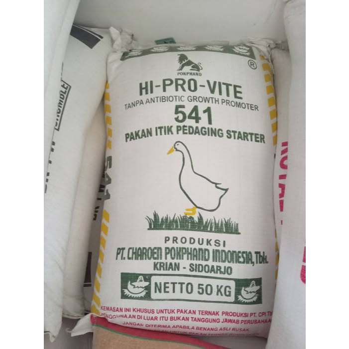 HI-PRO-VITE 541 - Pakan Bebek / Itik / Mentok Pedaging Starter | 20kg-50 kg | CP Pokphand Asli