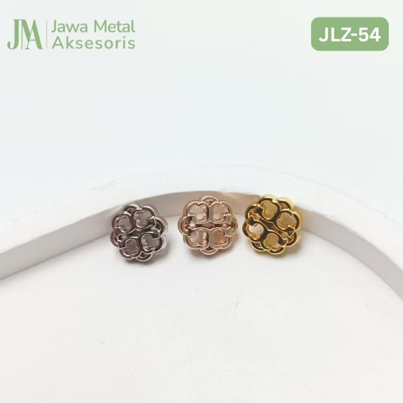 Kancing Baju Alloy 11mm Gold Silver Kecil Premium Mewah Aesthetic Elegan JMA Alloy Button JLZ-54