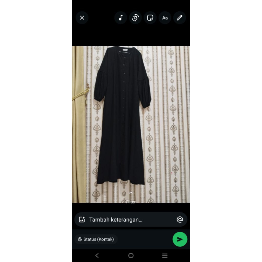 preloved gamis hitam
