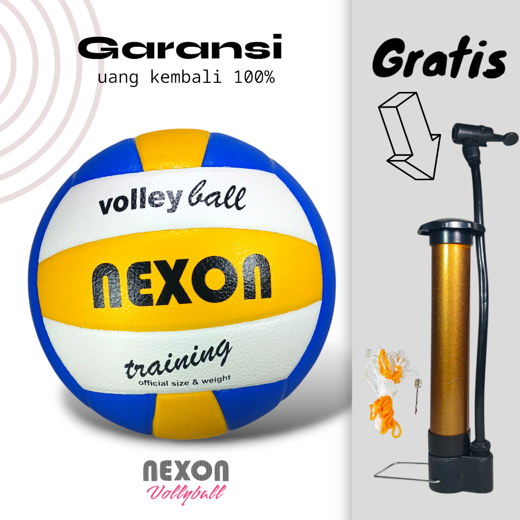 Bola Voli Anak SD SMP Empuk Ringan Gratis Pompa