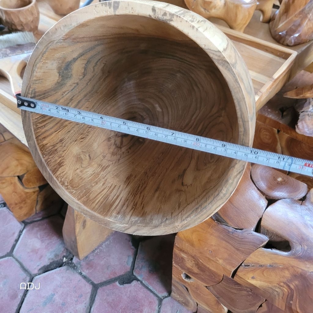 kap lampu gantung jumbo kayu jati