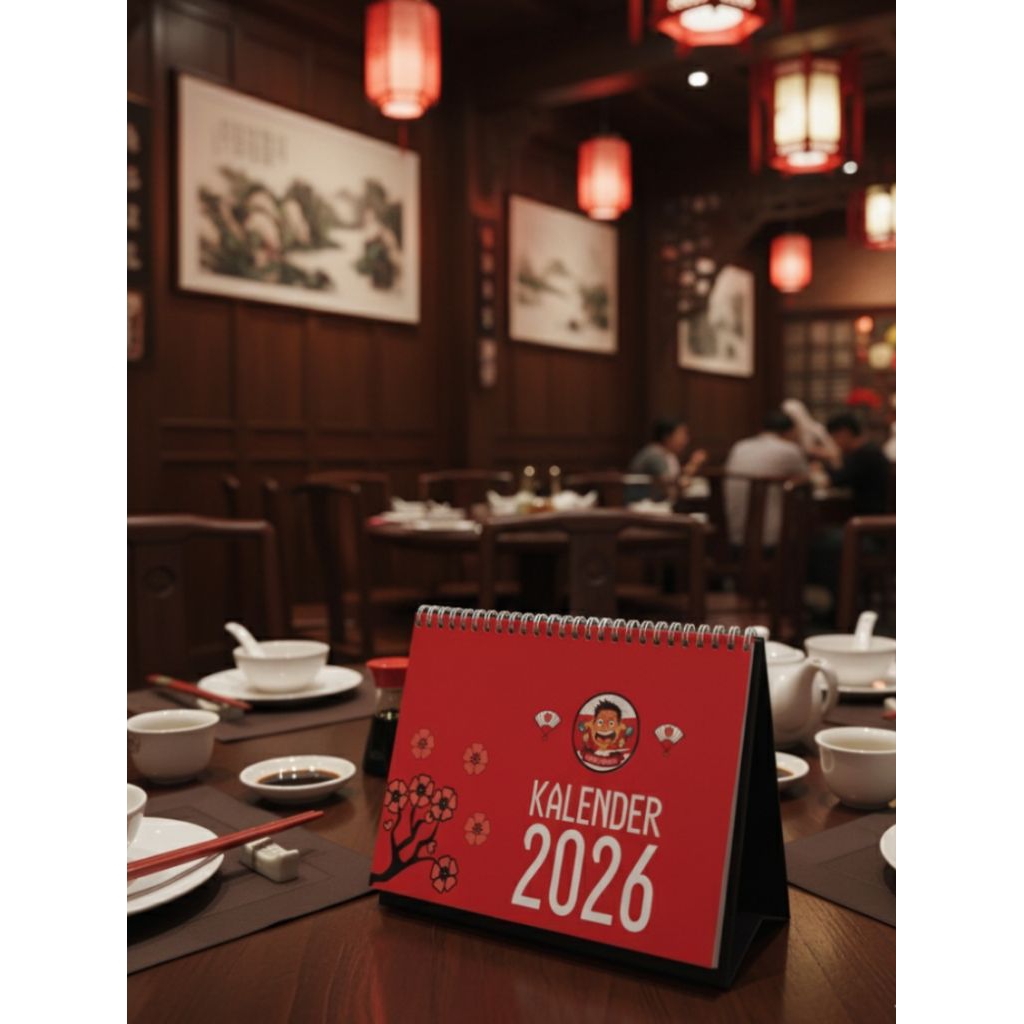 Kalender Meja 2026 Custom / Kalender Meja A5 Landscape / Kalender Note Meja