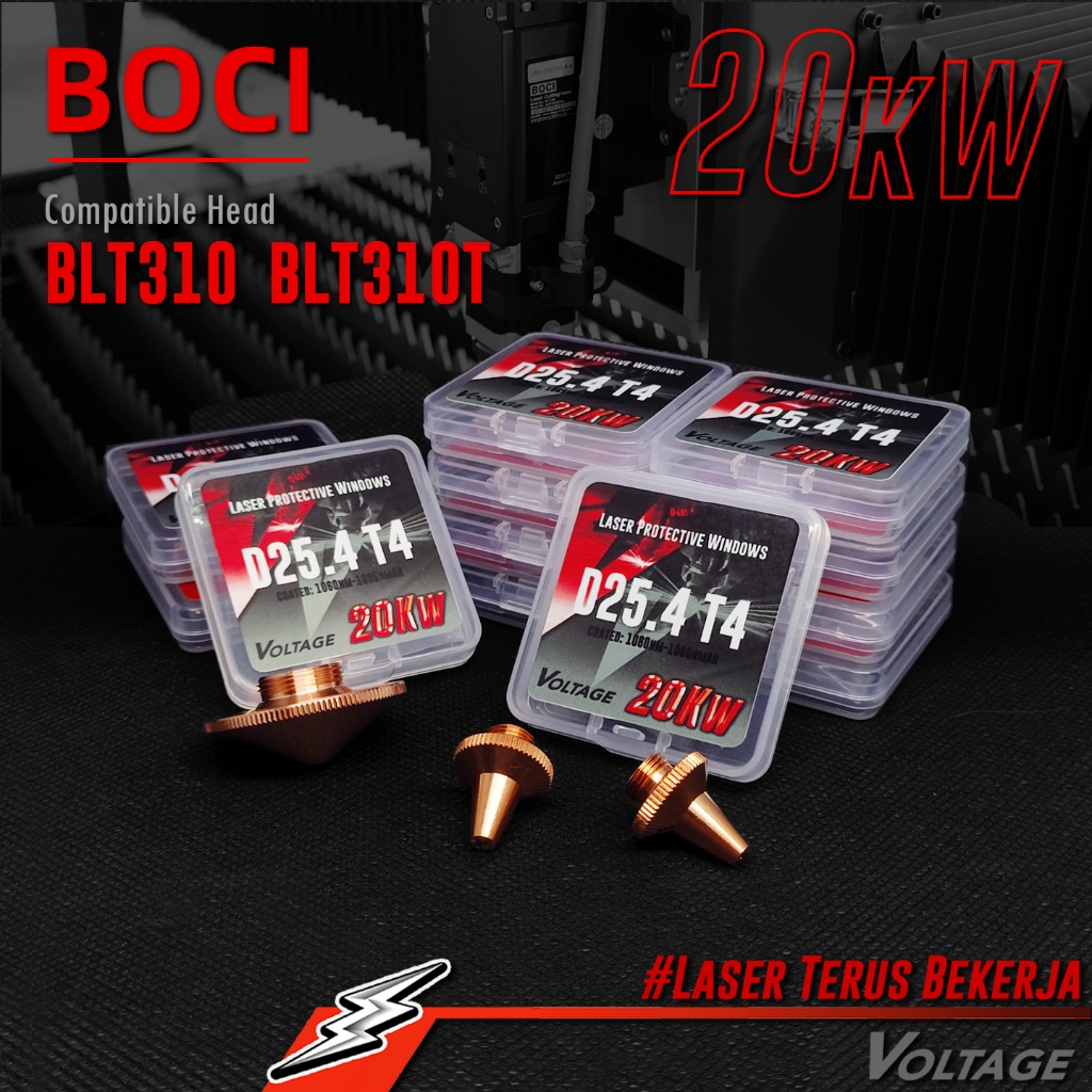 Boci 20kW Series Lensa Laser Fiber Cutting Protective Window Head Lens Pelindung Head BLT310 BLT310T