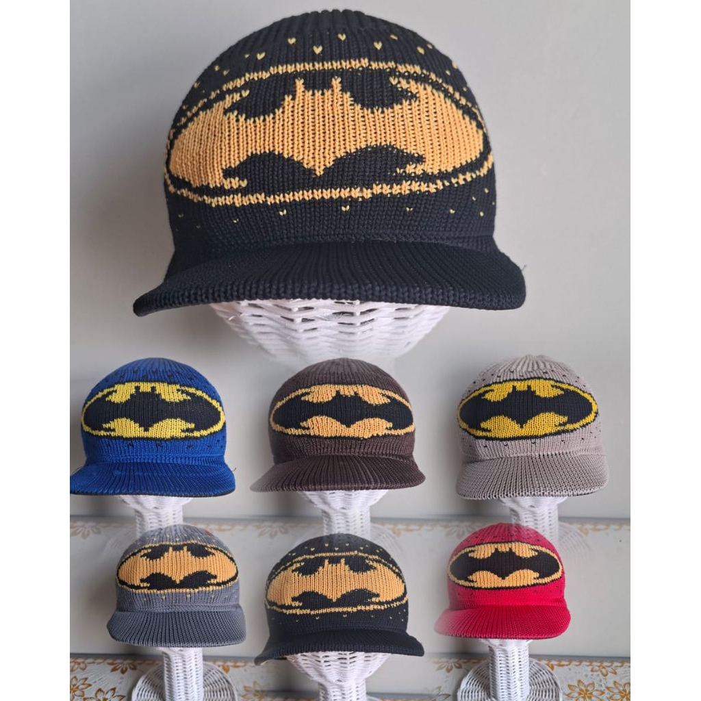 Topi rajut anak karakter BATMAN/Topi anak laki laki