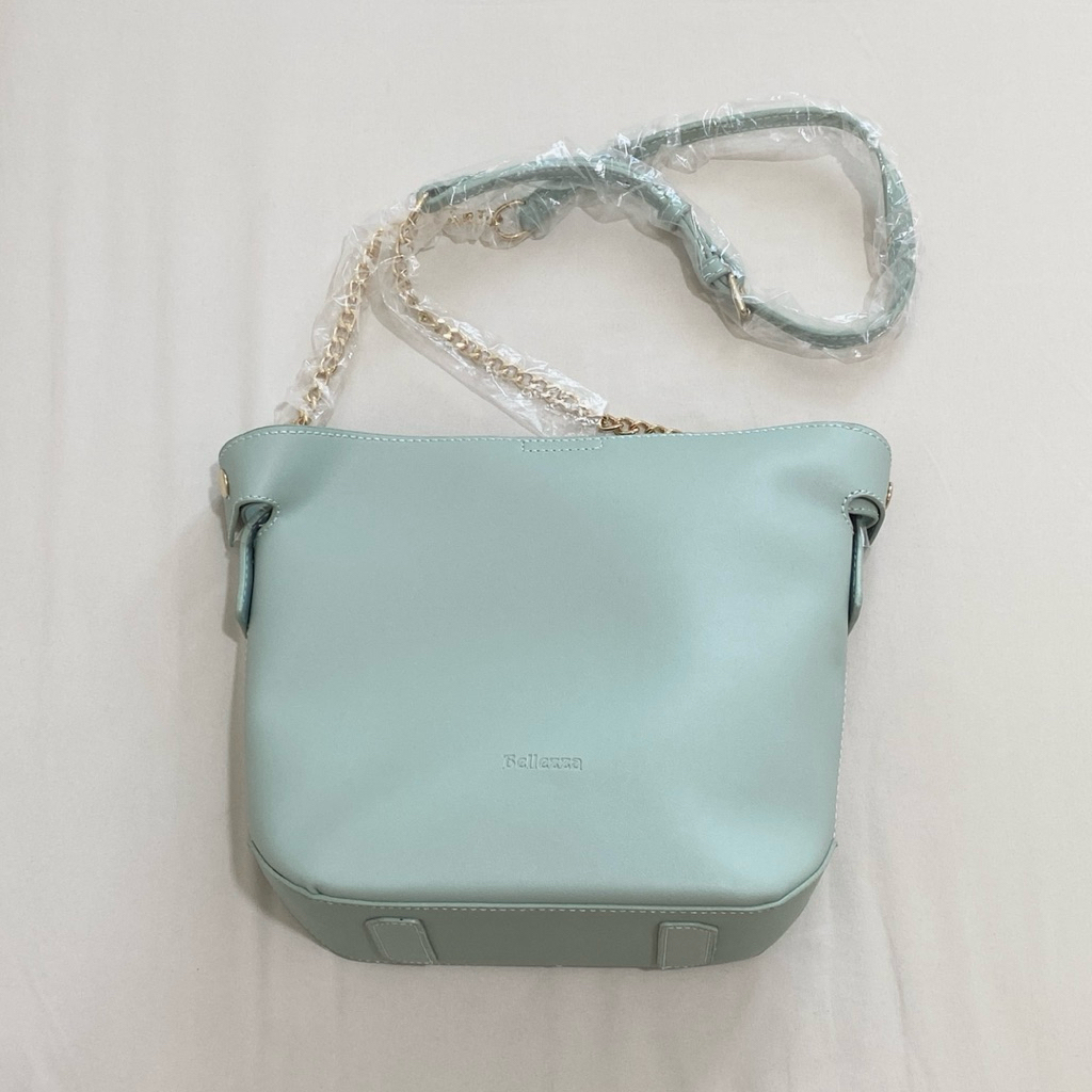NEW tas wanita selempang bellezza light green