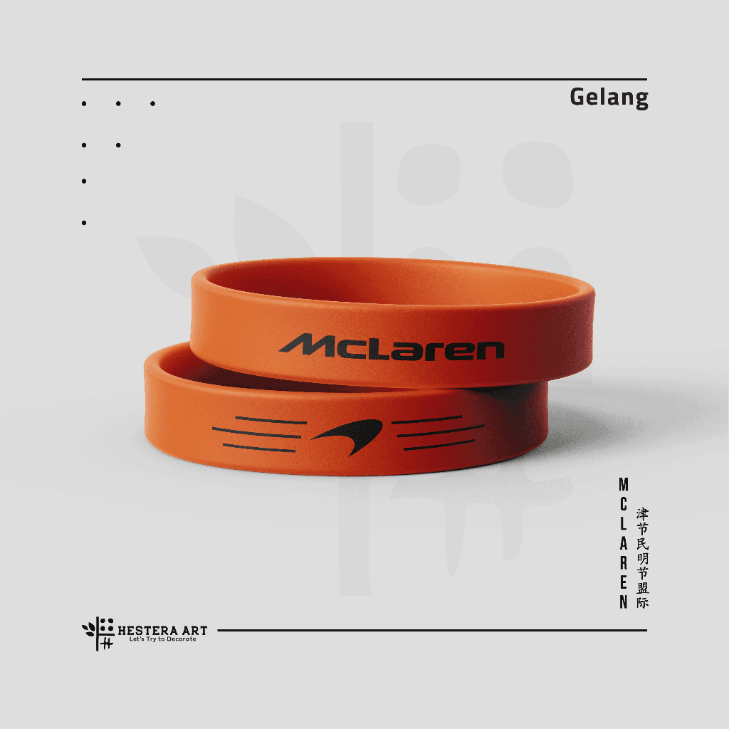 Gelang F1 Formula 1 Bracelet F1 Gelang Karet Bahan Silicone Rubber  | Merchandise F1 Team McLaren