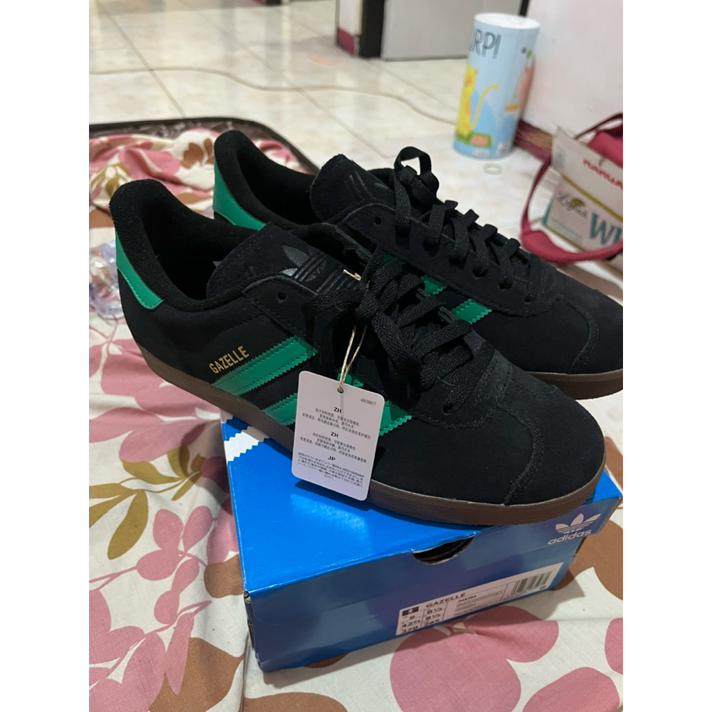 ADIDAS Gazelle Sneakers Black Court Green JH5394
