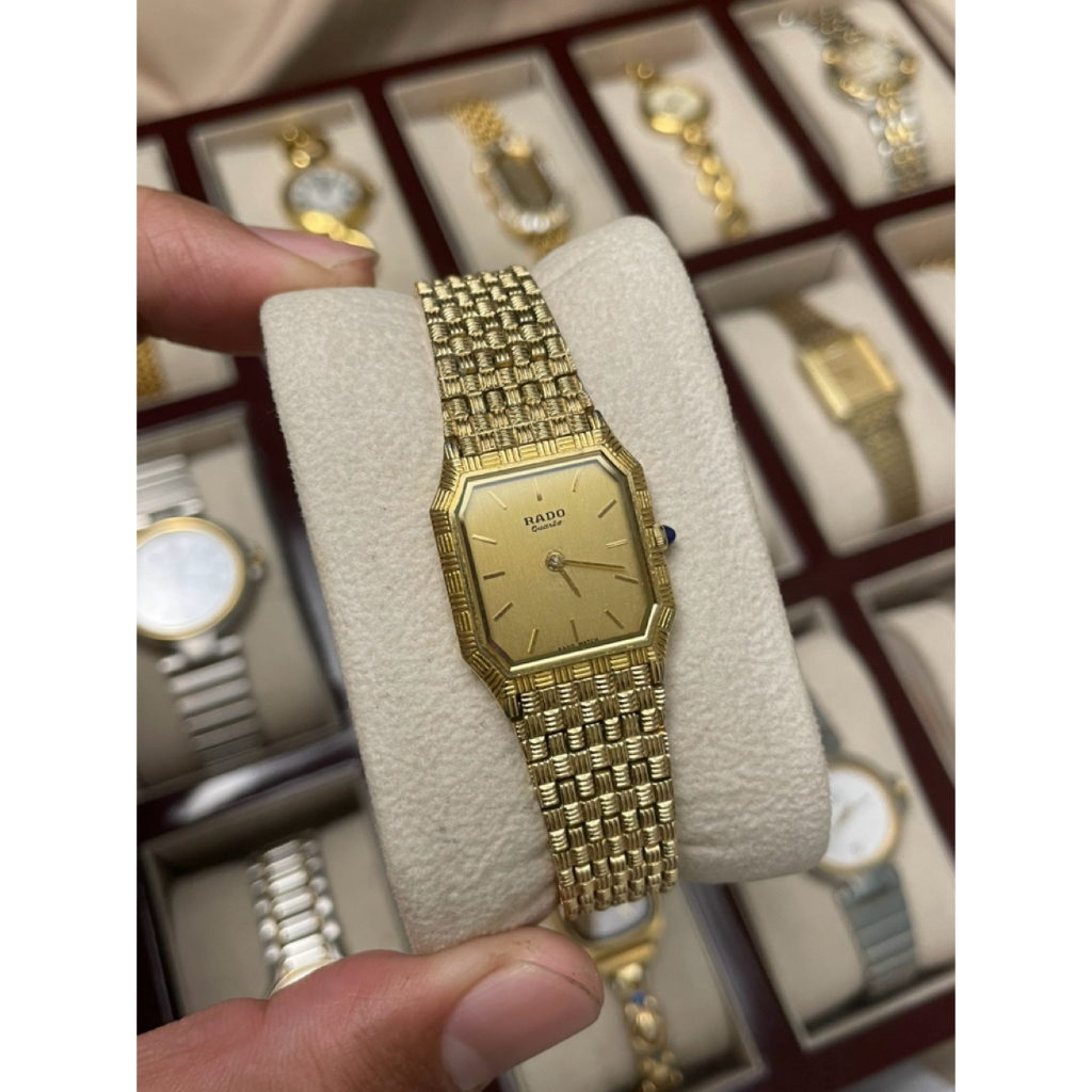 Jam tangan Lady/cwe Rado tank All Gold original