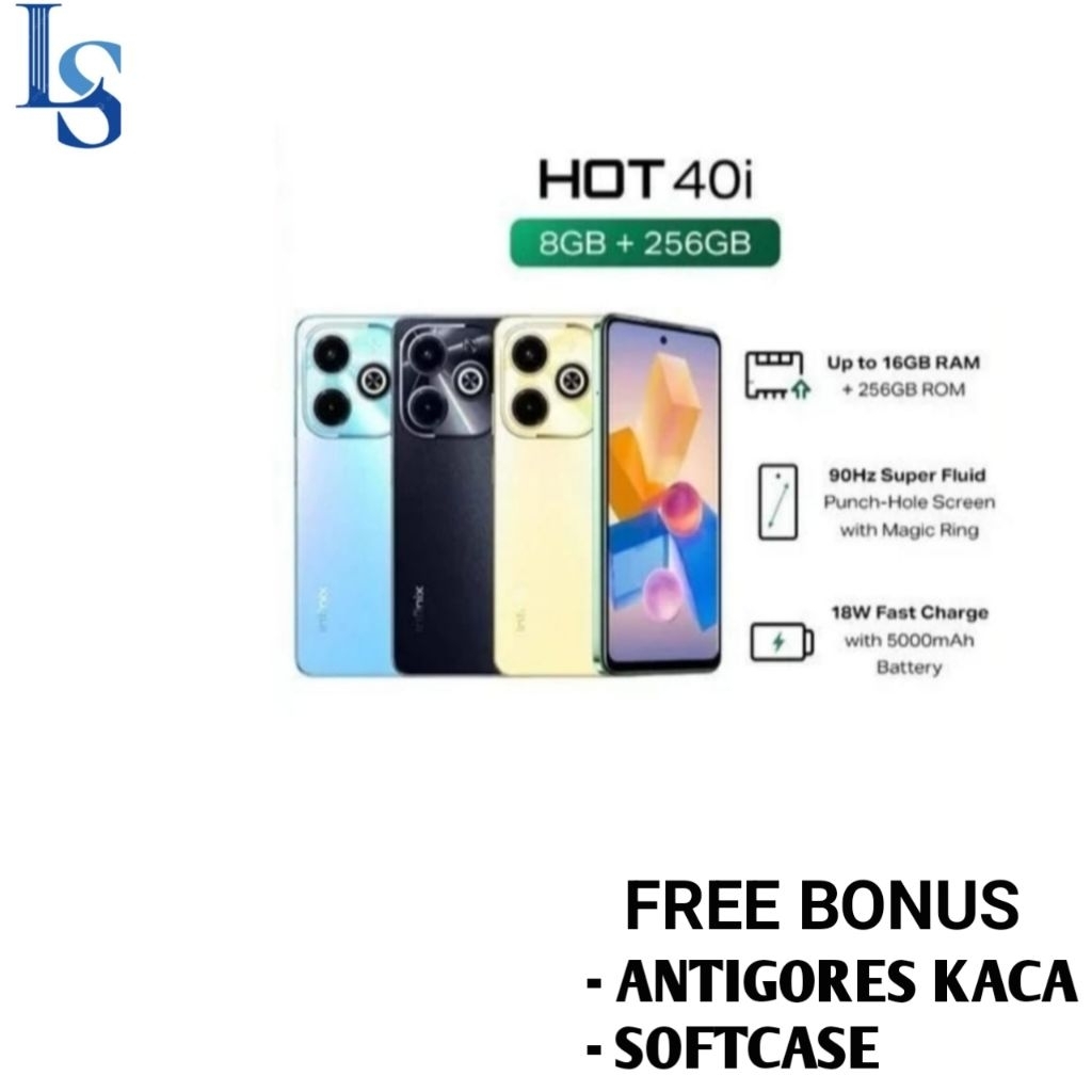 HP INFINIX HOT 40i RAM 8+8/256 GB [Infinix hot 40i 8/256 GB] GARANSI RESMI