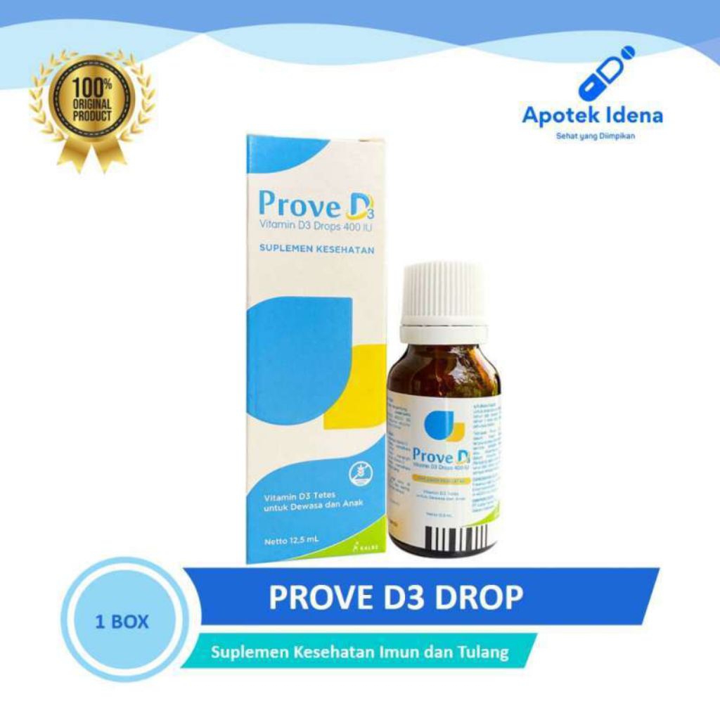 Prove D3 Drops Suplemen Vitamin D3 400 IU Original Kalbe Farma