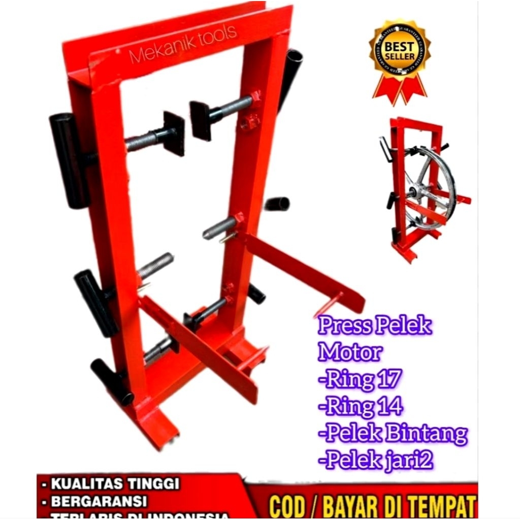Alat press pelek velg bintang / jari-jari ring 14&17 press pelek oleng press pelek penyok stel ruji 