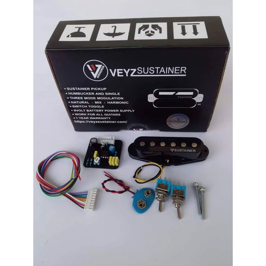 pickup sustainer singel coil model natural 3 mode||veyz sustainer