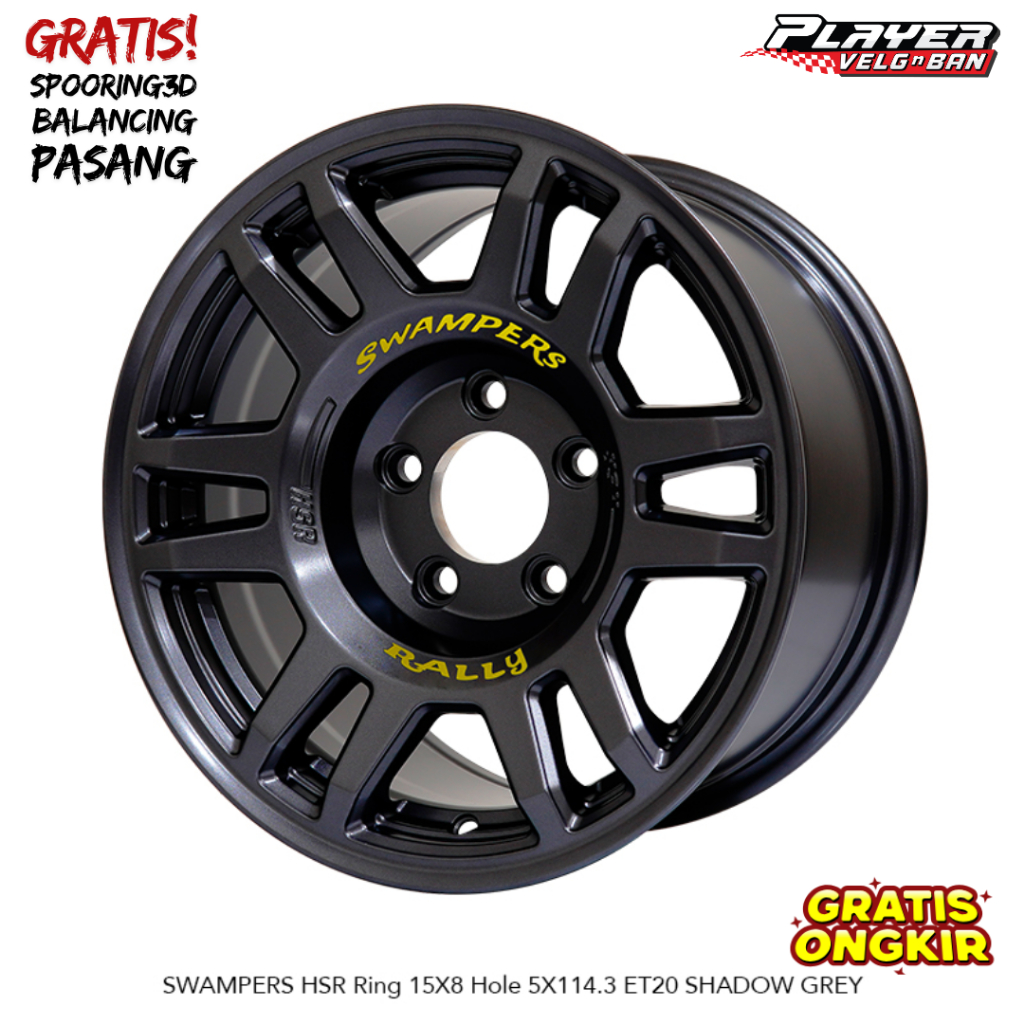 VELG MOBIL RALLY R15 PCD 5X114,3 UNTUK RUSH XPANDER GRANDMAX  LUXIO DLL HSR SWAMPERS