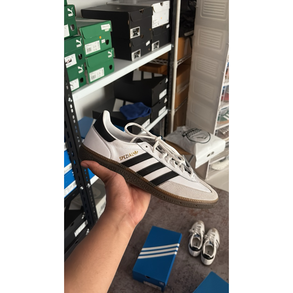 Spezial White Black Leather