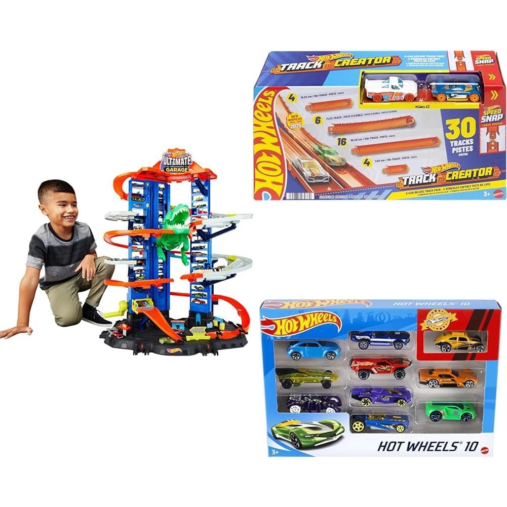 SPECIAL Bundel Hot Wheels Ultimate Garage Set, Lintasan Balap, Penyimpanan + Hot Wheels Track