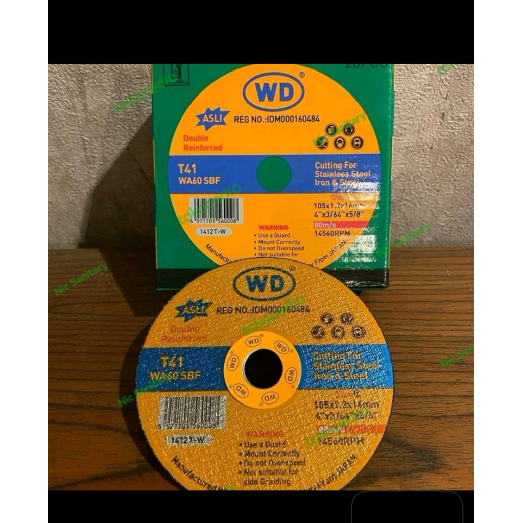 Batu potong WD 4 X 1.2 MM mata gurinda wd tipis batu gerinda wd tipis