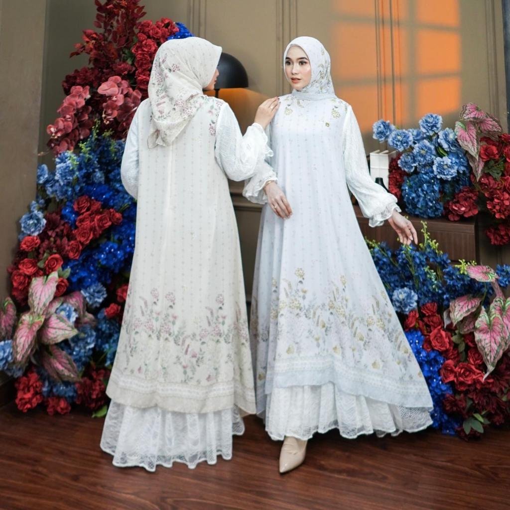 Gamis Kanissa Set Hijab Dress Wanita Muslimah Premium BY DUMMA