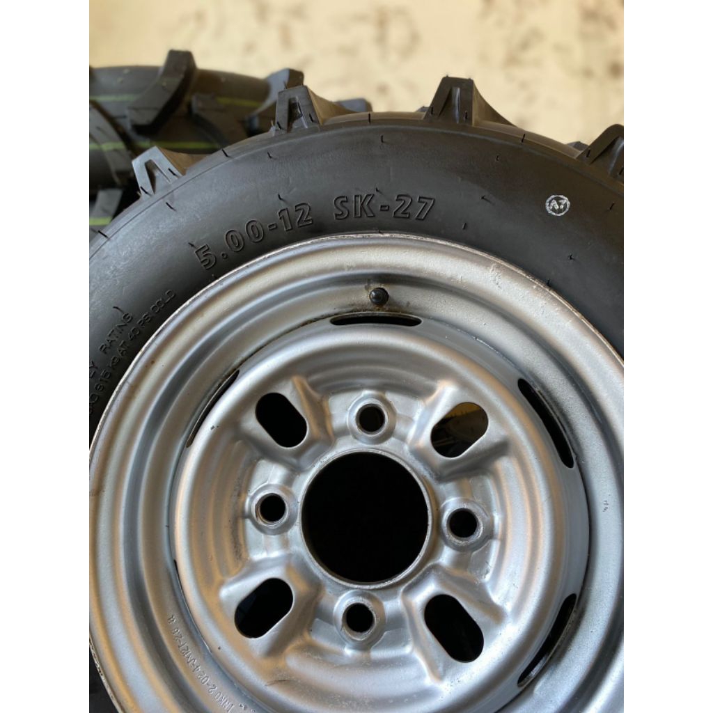 BAN TRAKTOR RING 12 5.00 + VELG TUBLES