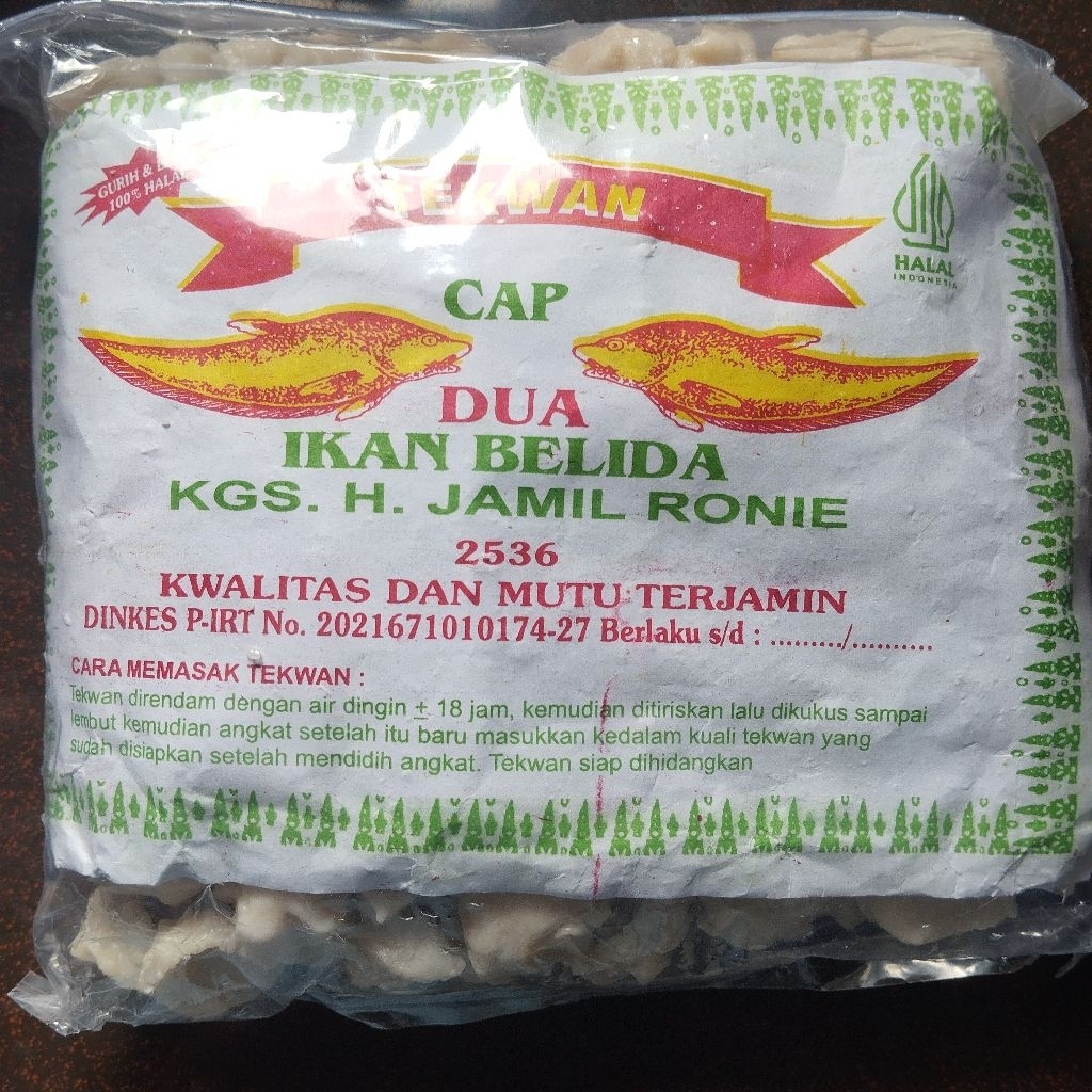 tekwan kering cap dua ikan belida asli palembang