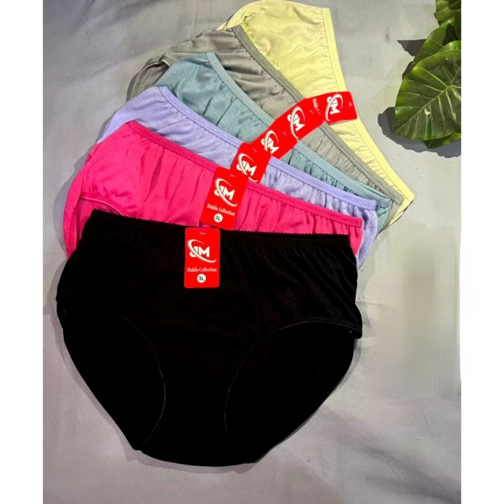 12pcs CD Wanita dewasa M/L/XL/XXL/3XL polos jumbo trendy murah/catok wanita dewasa berbadan besar Mu