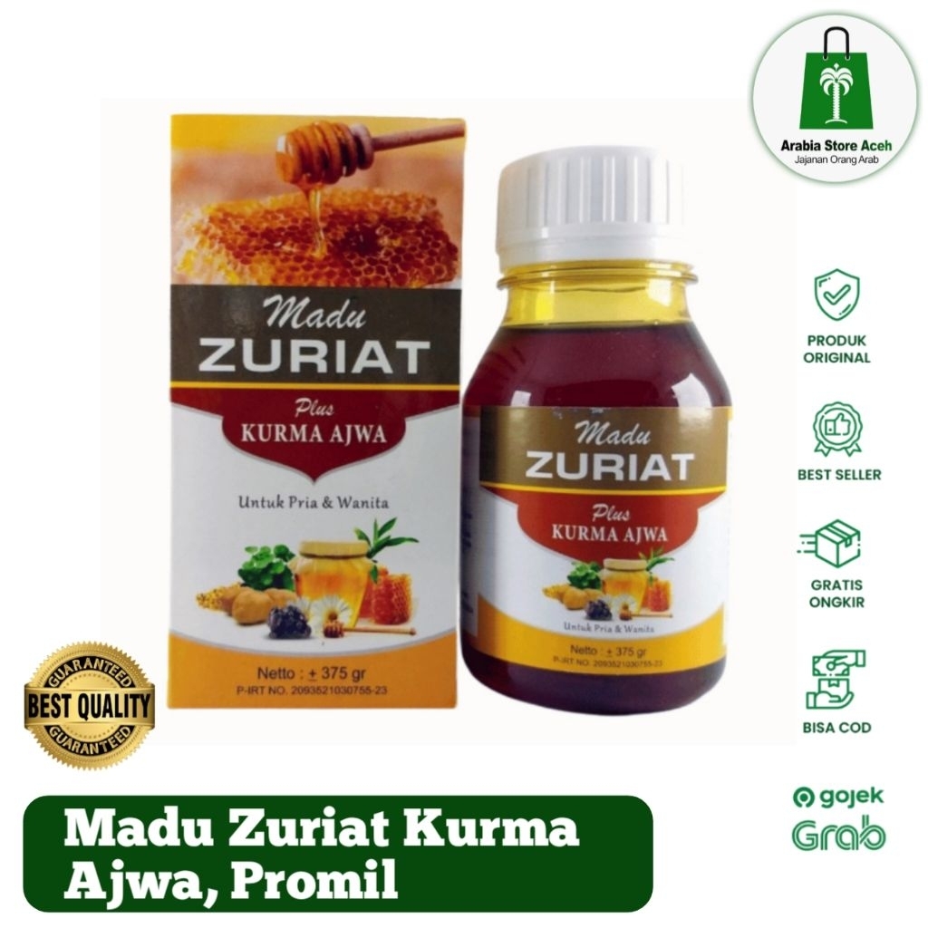 Madu Zuriat Kurma Ajwa - Madu Promil - Madu Buah Zuriat Kurma Ajwa