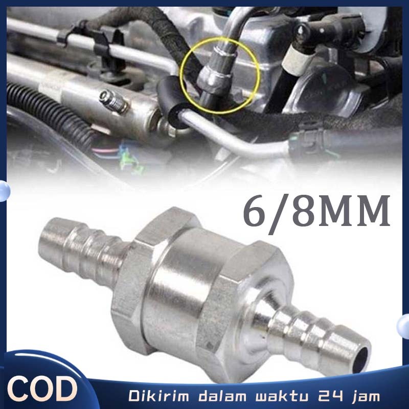 6/8mm Check Valve Paduan Aluminium Katup Satu Arah Valve 1 Arah Check Valve One Way