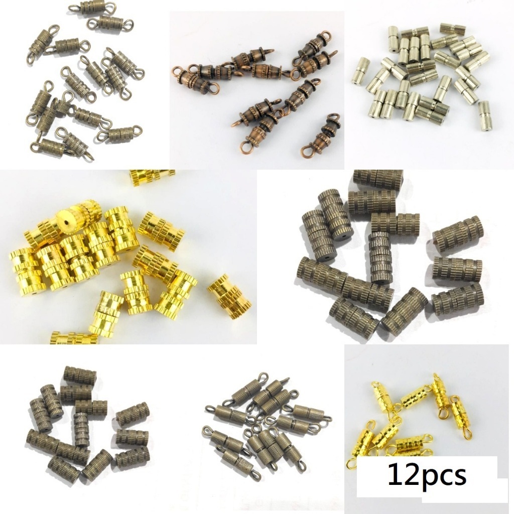 Ulir Kalung /Pengait Kalung/Kait Kalung Ulir Uk 1.0mm - 1.5mm Harga/12pc