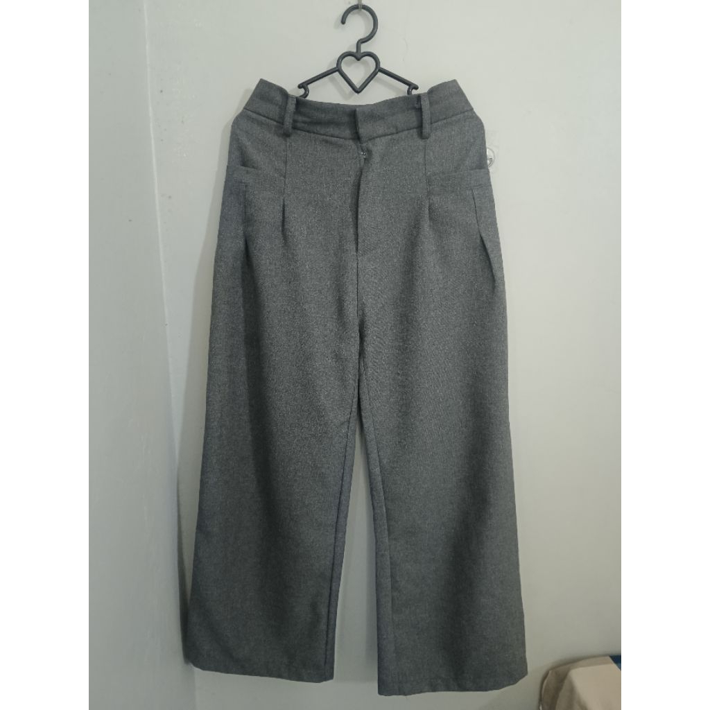 Preloved obi pants celana formal highwaist wanita free belt