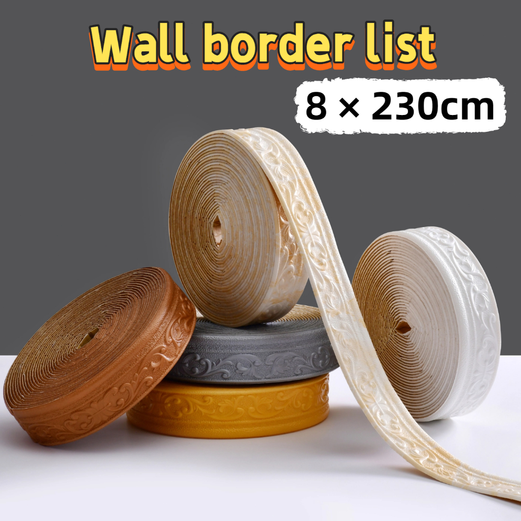 3D Foam Border Waterproof 8cm 3D Foam Border Easy Apply 2.3m Wall Border List Foam 3D Wallpaper