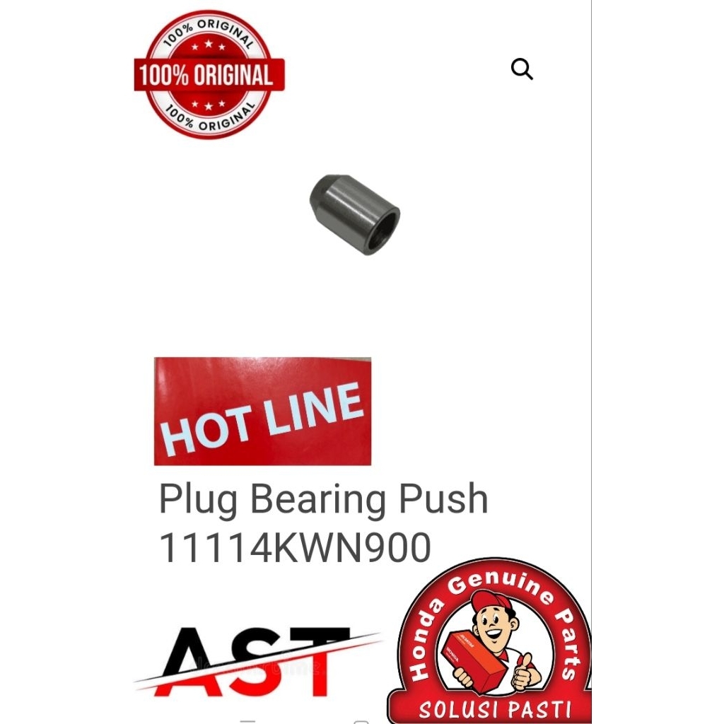 11114KWN901 Plug bearing push vario125,150&160 ORIGINAL GARANSI  AHM