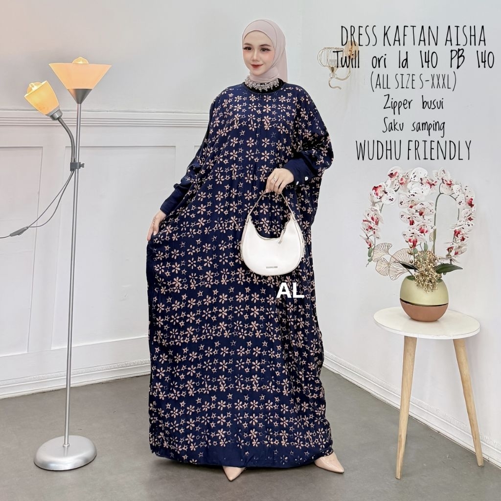 KAFTAN AISHA TWILL ORIGINAL PREMIUM ALENA BATIK STORE PEKALONGAN