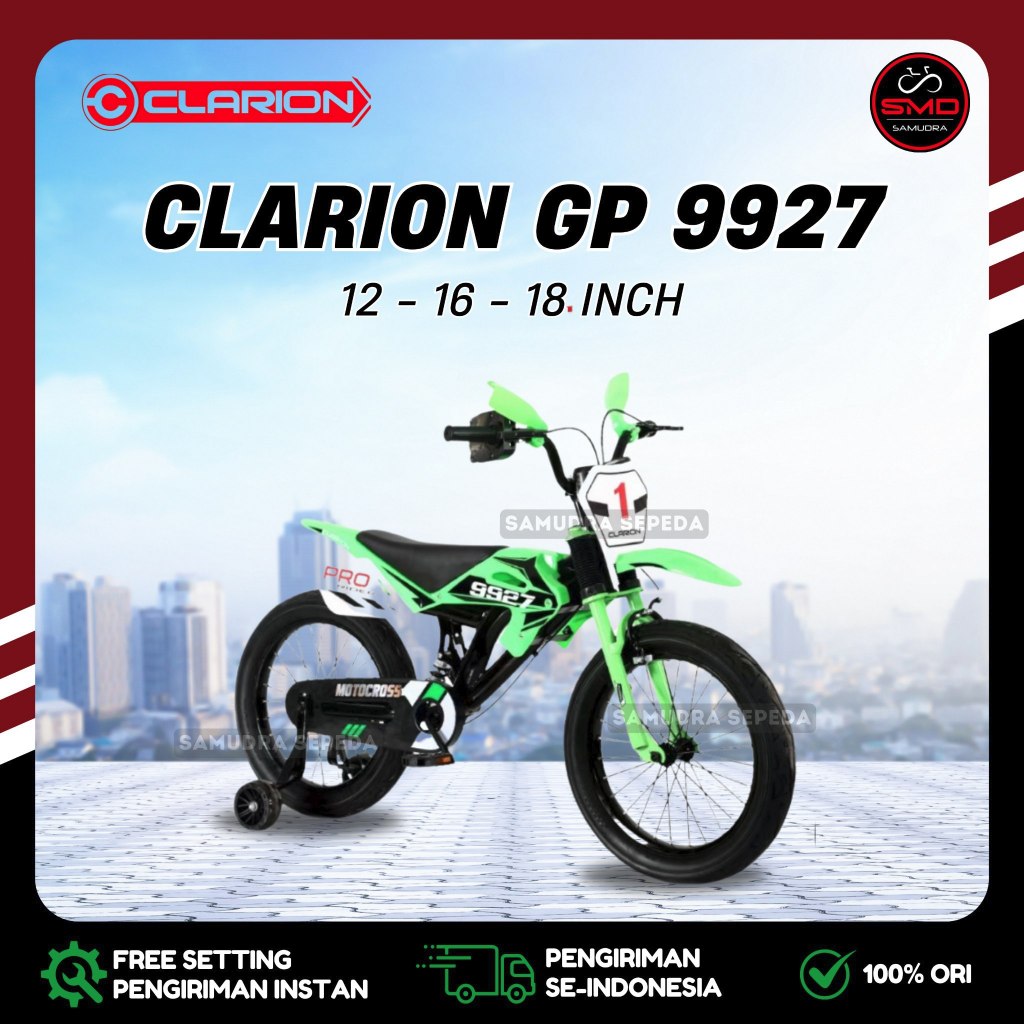 Sepeda Anak BMX 12 16 18 Inch Merk Clarion GP 9927 // Merk Mazara 2255 Ban 3.0 Trail Style Murah BDG