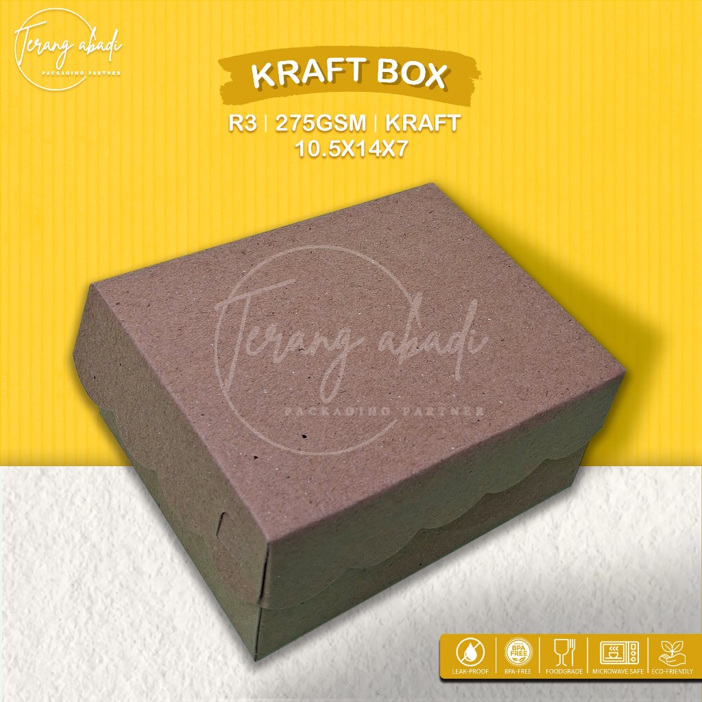 Dus R3 Kraft Coklat/Dus Kue 10x15x6/Dus Kue Hajatan/Dus Kue R3 Coklat/ Dus Cukup Aqua/Dus Kue Isi 3