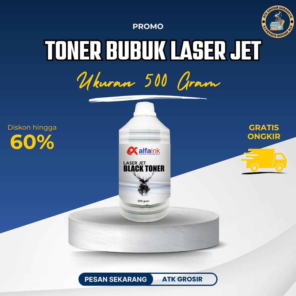 Tinta Bubuk Printer Laser Jet Toner Bubuk Printer Brother 500g Alfaink Toner Bubuk Laser Jet 500 Gra
