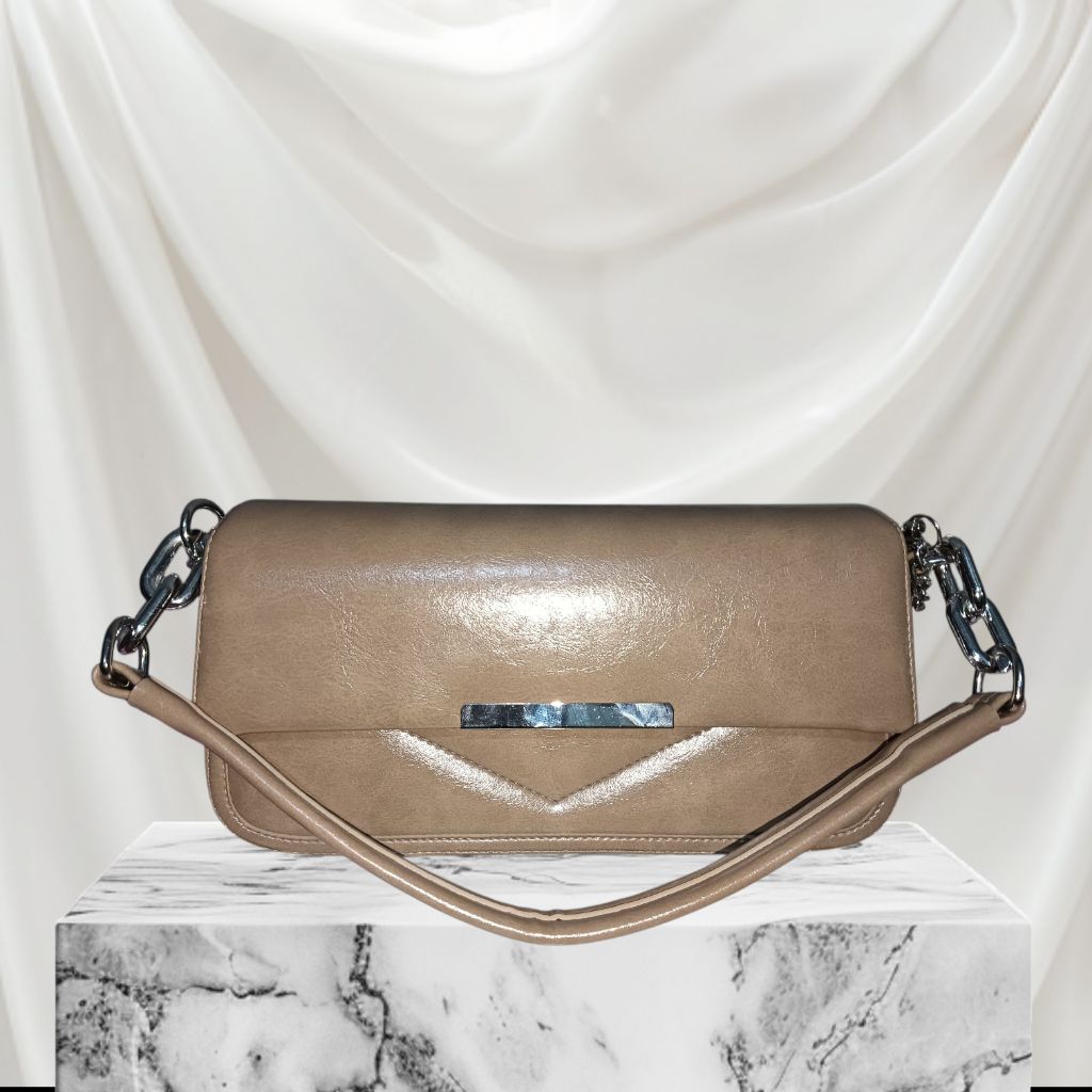 Tas wanita tali rantai mocca