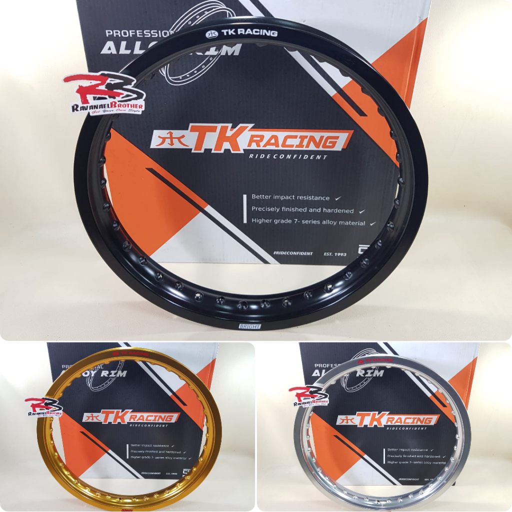 (SATUAN) Pelek Velg Jari Jari TK Racing Almu Aluminium Alloy 140-17 160-17 185-17 215-17 Ring 17