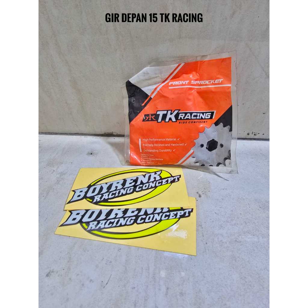 TK Racing Gear Gir Depan Mega Pro Neotech GL Pro Tiger Sonic CRF 428 415 Ukuran 15 - BOYRENK RACING 