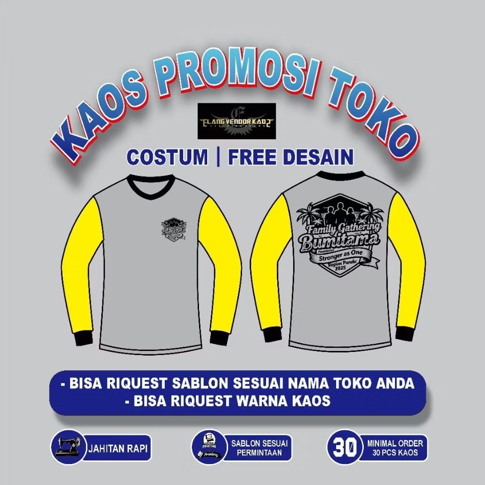 KAOS PROMOSI TOKO ATAU SRAGAM PERTANIAN (KAIN HYGET)