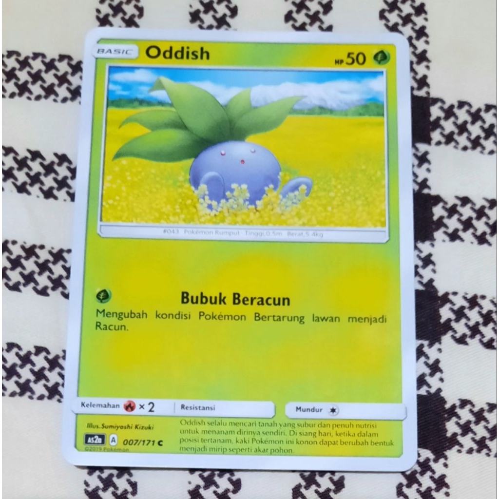 Kartu Pokemon Oddish As2a bahasa indo tcg